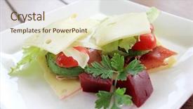  Presentation with beetroot - Beautiful slides featuring low carbs high fat diet - no bread sandwich with pickled backdrop and a cream colored foreground