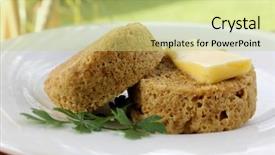  Presentation with minute - Presentation theme having low carbs high fat diet - one minute muffin 5 background and a yellow colored foreground