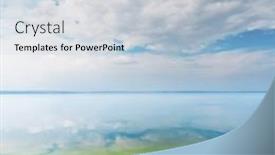  Presentation with green algae - Beautiful PPT layouts featuring low-clouds-in-sky-over backdrop and a lemonade colored foreground