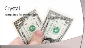  Presentation with automobile driver hand hold steering - Theme consisting of low cost - hand holds two dollars isolated background and a white colored foreground