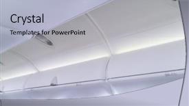  Presentation with aircraft cabin - Theme consisting of low cost airlines - cabin inside aircraft background and a  colored foreground