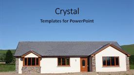  Presentation with housing - Amazing PPT theme having low cost one level housing backdrop and a teal colored foreground