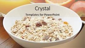  Presentation with healthy breakfast - Audience pleasing presentation theme consisting of low-fat-healthy-breakfast-muesli backdrop and a lemonade colored foreground
