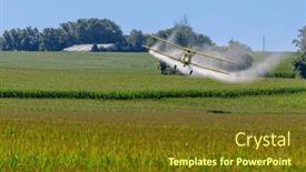  Presentation with crop duster - Theme enhanced with low-flying-crop-duster-combats and a tawny brown colored foreground