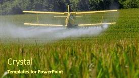  Presentation with crop duster - Presentation having low-flying-crop-duster-combats and a tawny brown colored foreground
