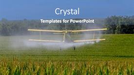  Presentation with crop duster - Presentation theme consisting of low-flying-crop-duster-combats and a teal colored foreground