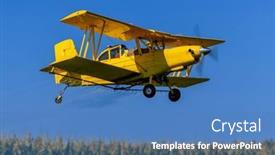  Presentation with crop duster - Slides consisting of low-flying-crop-duster-combats and a teal colored foreground