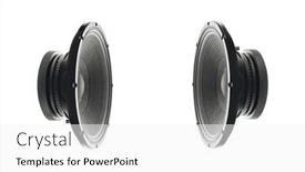  Presentation with frequency - Presentation design with low-frequency-loudspeakers-for-subwoofer background and a white colored foreground
