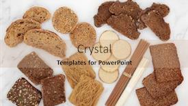  Presentation with diabetic diet - Presentation design with low-glycemic-food background and a coral colored foreground