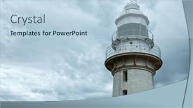  Presentation with third - Presentation enhanced with low-head-lighthouse-in-tasmania background and a light blue colored foreground