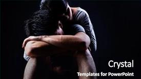  Presentation with sad - Beautiful presentation theme featuring low key - man is sad and being backdrop and a black colored foreground