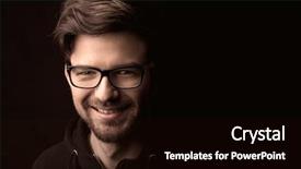  Presentation with black man - Slides enhanced with low key - young man close up portrait background and a black colored foreground