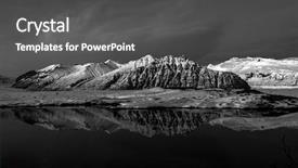  Presentation with volcanoes - Cool new PPT layouts with low key black white image backdrop and a dark gray colored foreground