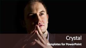  Presentation with black business - Amazing PPT theme having low-key close up portrait backdrop and a wine colored foreground