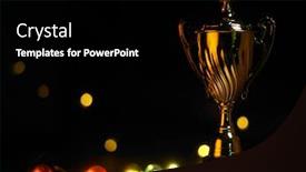  Presentation with trophy - Theme with low-key-image-of-trophy background and a black colored foreground