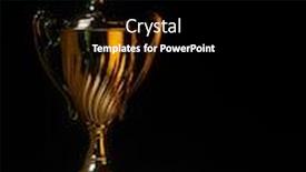  Presentation with trophy - Colorful PPT layouts enhanced with low-key-image-of-trophy backdrop and a black colored foreground