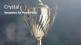  Presentation with golden lights - Cool new slides with low-key-of-golden-trophies backdrop and a gray colored foreground