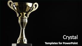  Presentation with trophy - Cool new slides with low key of trophy backdrop and a black colored foreground