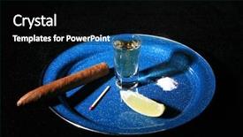  Presentation with tequila - Presentation featuring low key studio shot background and a black colored foreground