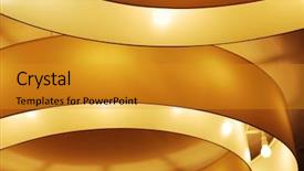  Presentation with illumination - Audience pleasing theme consisting of low light - illumination on a ceiling backdrop and a gold colored foreground