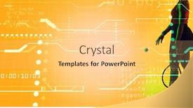  Presentation with timer - Presentation design consisting of low-of-biracial-female-tennis background and a  colored foreground