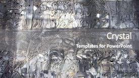  Presentation with military - Presentation theme with low relief of military scene background and a gray colored foreground