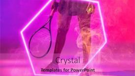  Presentation with hexagon - Theme with low-section-of-african-american background and a  colored foreground