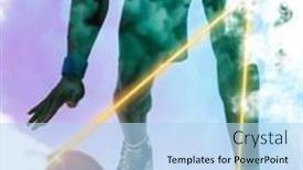  Presentation with triangle - Presentation theme consisting of low-section-of-african-american background and a light blue colored foreground