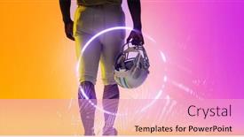  Presentation with american football - PPT theme featuring low-section-of-american-football background and a  colored foreground