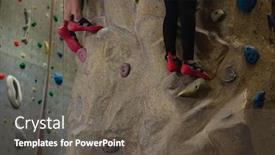  Presentation with athletes - Audience pleasing presentation design consisting of low-section-of-athletes-rock backdrop and a gray colored foreground