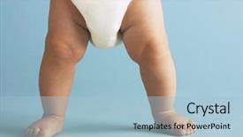  Presentation with diaper - Beautiful slides featuring low section of baby boy backdrop and a light blue colored foreground