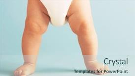  Presentation with diaper - Amazing PPT theme having low section of baby boy backdrop and a sky blue colored foreground