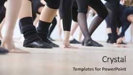  Presentation with ballet - Amazing presentation theme having low section of ballet dancers backdrop and a light gray colored foreground