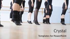  Presentation with ballet - Presentation design consisting of low section of ballet dancers background and a light gray colored foreground