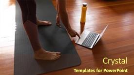  Presentation with lockdown - Beautiful PPT layouts featuring low-section-of-caucasian-woman backdrop and a tawny brown colored foreground