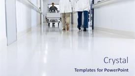  Presentation with diverse medical - PPT theme featuring low-section-of-diverse-doctors background and a sky blue colored foreground