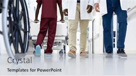  Presentation with diverse medical - Slides featuring low-section-of-diverse-male background and a light gray colored foreground