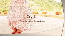  Presentation with dancing - Slide set consisting of low section of female flamenco background and a lemonade colored foreground