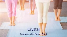  Presentation with yoga - Beautiful PPT layouts featuring low section of instructor performing backdrop and a  colored foreground