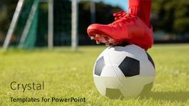  Presentation with athlete - PPT layouts enhanced with low-section-of-male-athlete background and a yellow colored foreground