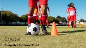  Presentation with drill - PPT theme featuring low-section-of-male-multiracial background and a  colored foreground