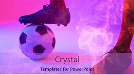  Presentation with black abstract - Slides enhanced with low-section-of-male-player background and a lilac colored foreground