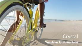  Presentation with race - Cool new presentation theme with low-section-of-mixed-race backdrop and a mint green colored foreground