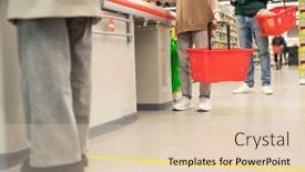  Presentation with queue - Amazing theme having low-section-of-several-customers backdrop and a lemonade colored foreground