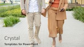  Presentation with moving business - Colorful PPT theme enhanced with low-section-of-two-young backdrop and a light gray colored foreground