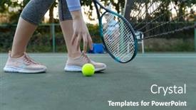  Presentation with space time - Presentation theme consisting of low-section-of-woman-holding background and a gray colored foreground