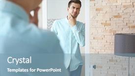  Presentation with low self esteem - PPT layouts enhanced with low self esteem - young handsome man looking background and a seafoam green colored foreground