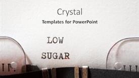  Presentation with sugar - Colorful PPT theme enhanced with low-sugar-phrase-written backdrop and a white colored foreground