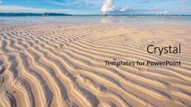  Presentation with boracay beach - Colorful presentation theme enhanced with low tide at boracay beach backdrop and a coral colored foreground