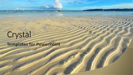  Presentation with boracay beach - PPT theme having low tide at boracay beach philippines background and a coral colored foreground